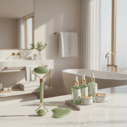Natural Jade Roller & Gua Sha Set